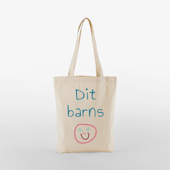Totebag med DIN LILLEKUNSTNER