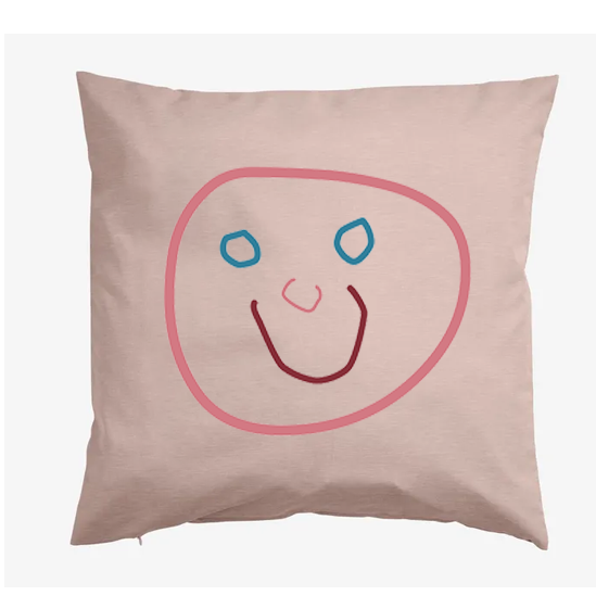 Pude 40x40cm med DIN LILLEKUNSTNER