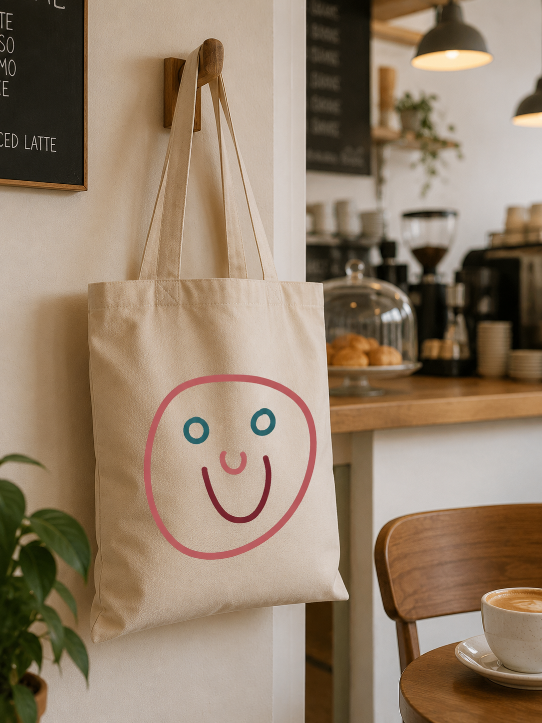 Totebag m/bund i kraftig bomuld